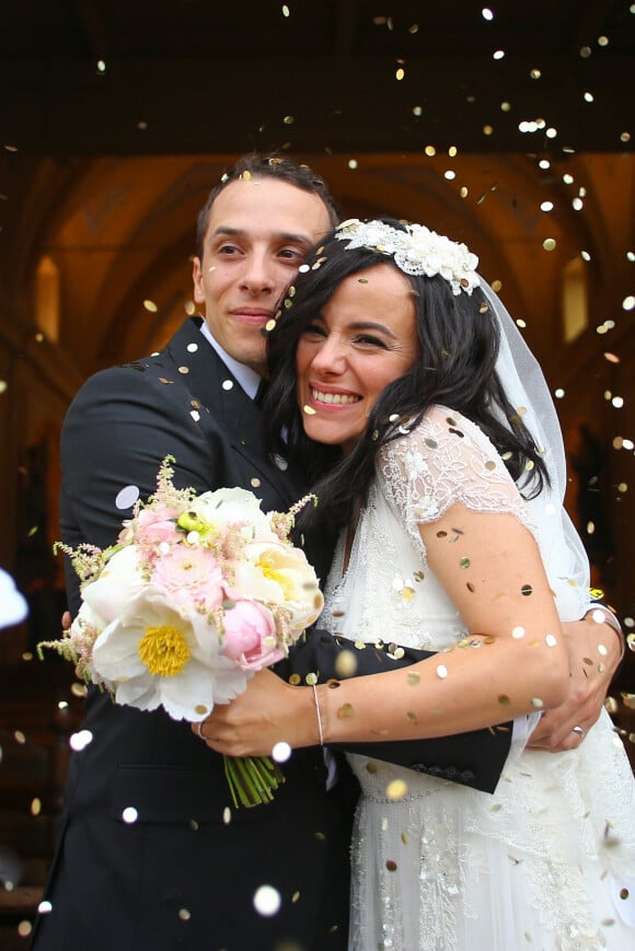 Info - La chanteuse Alizée est maman pour la deuxième fois d'une petite fille prénommée Maggy - Exclusif - Prix spécial - Mariage religieux en l'église de Villanova d' Alizée et Grégoire Lyonnet - Villanova le 18 juin 2016 © Olivier Huitel - Olivier Sanchez / Bestimage - Crystal