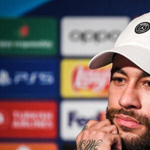 Neymar Jr. en conférence de presse au Parc Des Princes à Paris, le 13 février 2023. © Matthieu Mirville/Zuma Press/Bestimage