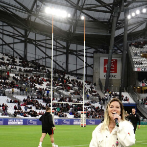 Sophie Tapie lors de la 23 ème journée de championnat de rugby du TOP14 RC Toulon - Toulouse au stade vélodrome à Marseille (match délocalisé) le 23 avril 2022. Victoire du RCT sur Toulouse 19-15. © Norbert Scanella / Panoramic / Bestimage