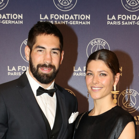 Exclusif - Nikola Karabatic et sa femme Géraldine Pillet - Dîner de gala au profit de la Fondation PSG au Parc des Princes à Paris le 16 mai 2017. © Rachid Bellak/Bestimage