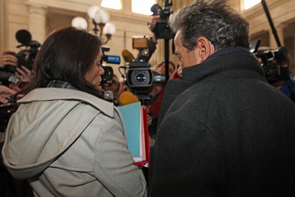 Maître Jacqueline Laffont et Maître Pierre Haik - Deuxième jour du procès Bettencourt au tribunal de Bordeaux. Le 27 janvier 2015