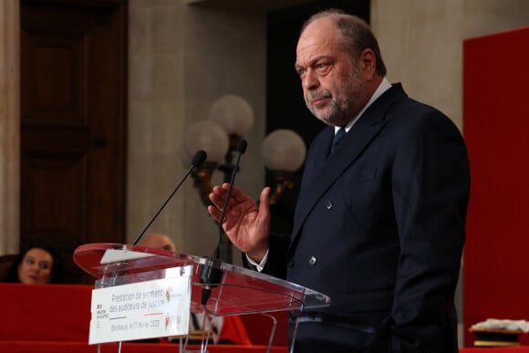 Le ministre de la Justice Eric Dupond-Moretti a fait part de la disparition d'un ténor du Barreau.
Eric Dupond-Moretti, garde des Sceaux, ministre de la Justice, s'est rendu à l'audience solennelle des auditeurs de justice de l'Ecole Nationale de la Magistrature (ENM) au Palais de Justice de Bordeaux. © Jean-Marc Lhomer/Bestimage