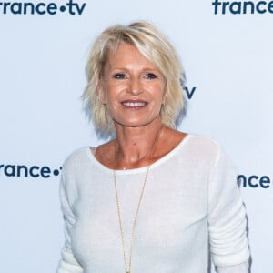 Sophie Davant lors du photocall dans le cadre de la conférence de presse de France Télévisions au Pavillon Gabriel à Paris, France, le 24 août 2021. © Pierre Perusseau/Bestimage