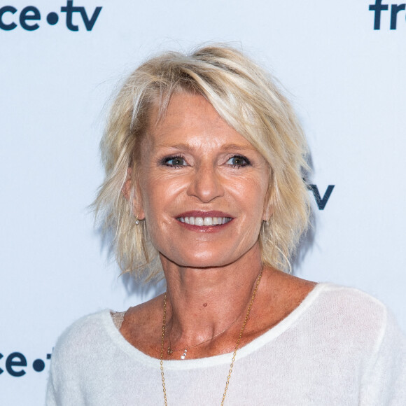 Sophie Davant lors du photocall dans le cadre de la conférence de presse de France Télévisions au Pavillon Gabriel à Paris, France, le 24 août 2021. © Pierre Perusseau/Bestimage
