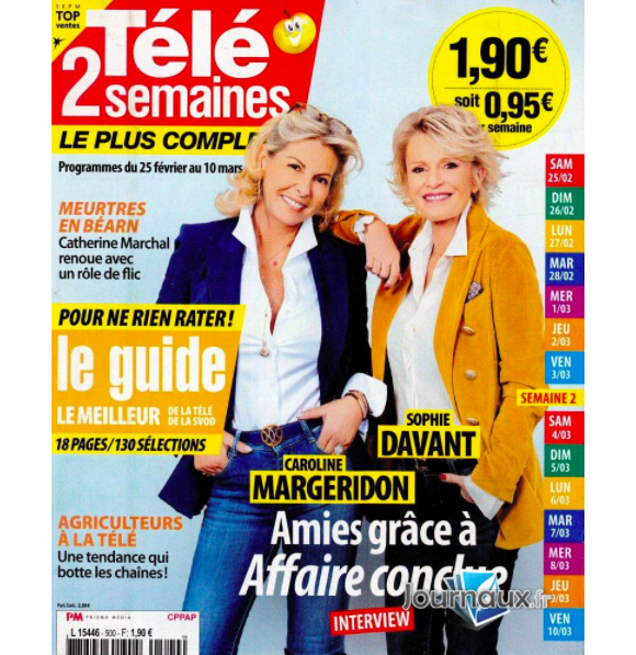 Couverture du magazine Télé 2 semaines n°500, paru le 18 février 2023.