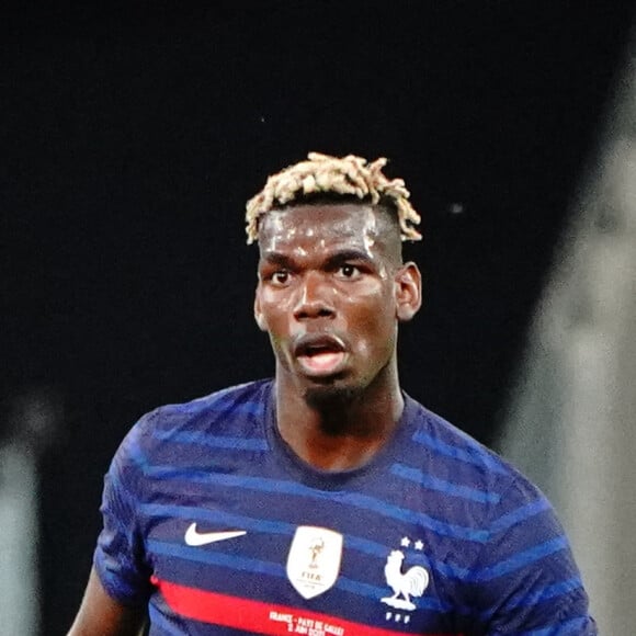 Paul Pogba (France) lors du match amical de préparation de l'UEFA Euro 2020 "France - Pays de Galles (3-1)" au stade Allianz Riviera à Nice, le 2 juin 2021.