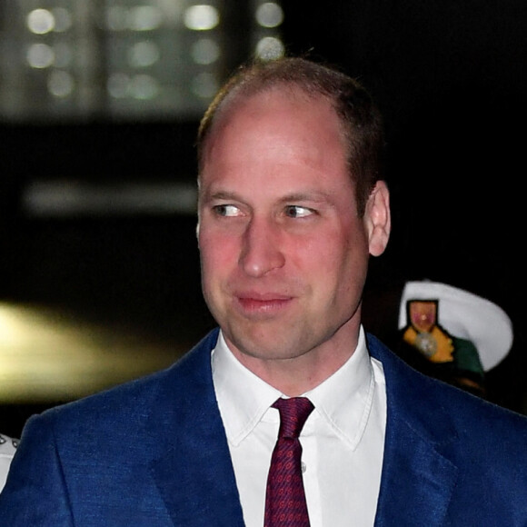 Le prince William, duc de Cambridge, et Catherine (Kate) Middleton, duchesse de Cambridge, quittent les Bahamas depuis l'aéroport international Lynden Pindling. Ce départ marque la fin de leur tournée dans les Caraïbes, au nom de la reine pour célébrer son jubilé de platine. Le 26 mars 2022. 