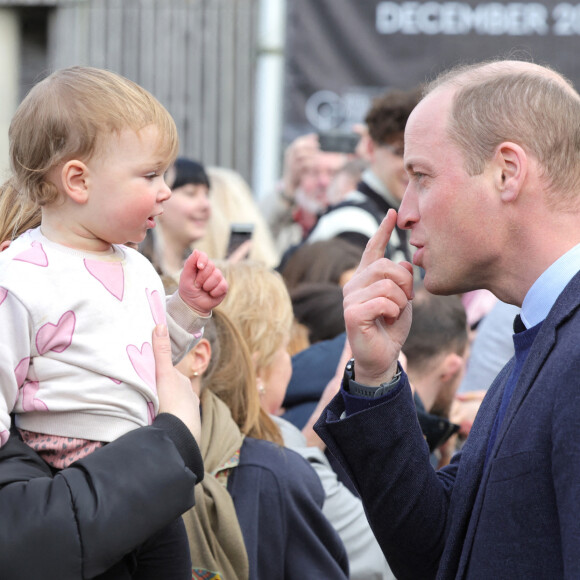 Son mari, le prince William, a également une cicatrice sur le front. 
Le prince William, prince de Galles, lors d'une visite du National Maritime Museum Cornwall à Falmouth, Royaume Uni, le 9 février 2023. 