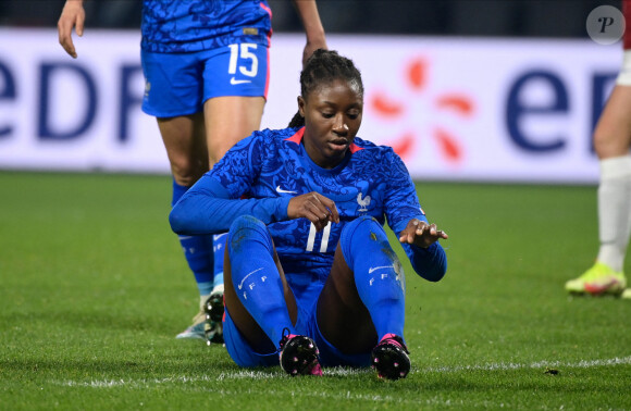 Attitude de Kadidiatou Diani ( 11 - France ) - - Match "France - Norvège (0-0)" à Caen, le 21 février 2023. 