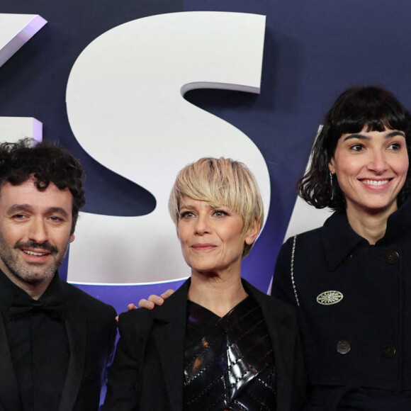 Rodrigo Sorogoyen, Marina Foïs, Isabel Pena au photocall de la 48ème cérémonie des César à l'Olympia à Paris le 24 février 2023 © Dominique Jacovides / Olivier Borde / Bestimage 