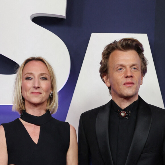 Audrey Lamy (robe et bijoux Dior), Alex Lutz au photocall de la 48ème cérémonie des César à l'Olympia à Paris le 24 février 2023 © Dominique Jacovides / Olivier Borde / Bestimage 