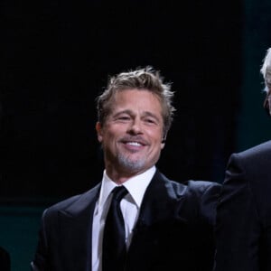 Virginie Efira, Brad Pitt, David Fincher - David Fincher reçoit un César d'honneur lors de la 48ème édition des César à l'Olympia à Paris le 24 février 2023 © Olivier Borde / Dominique Jacovides / Bestimage 