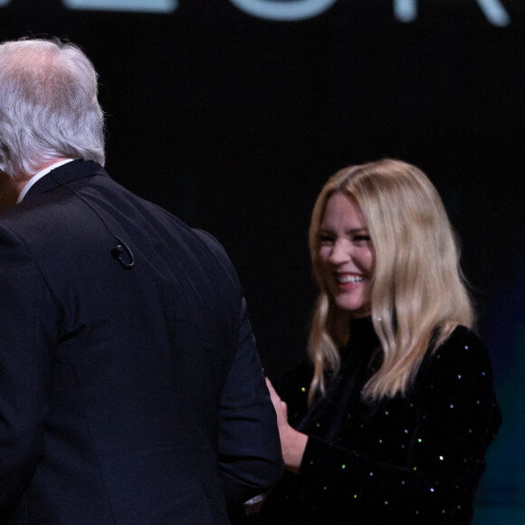 Virginie Efira, Brad Pitt, David Fincher - David Fincher reçoit un César d'honneur lors de la 48ème édition des César à l'Olympia à Paris le 24 février 2023 © Olivier Borde / Dominique Jacovides / Bestimage 