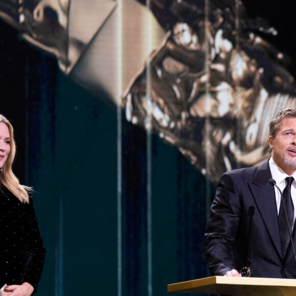 Virginie Efira, Brad Pitt - David Fincher reçoit un César d'honneur lors de la 48ème édition des César à l'Olympia à Paris le 24 février 2023 © Olivier Borde / Dominique Jacovides / Bestimage 