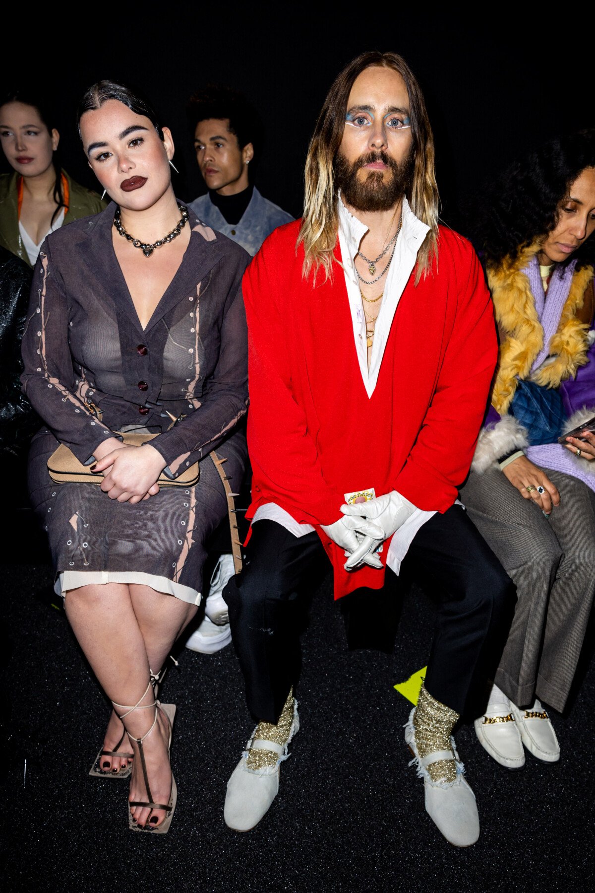 Photo Barbie Ferreira et Jared Leto au défilé de mode prêtàporter