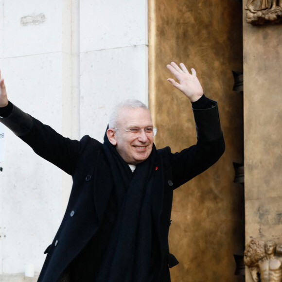 Jean-Paul Gaultier - Défilé de mode prêt-à-porter automne-hiver 2023-2024 "Paco Rabanne" au Musée d'Art Moderne lors de la Fashion Week de Paris. Le 1er mars 2023. © Christophe Clovis / Bestimage