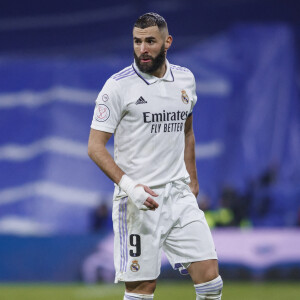 Karim Benzema du Real Madrid lors du match de football de la Coupe du Roi quart de finale opposant le Real Madrid et l'Atlético de Madrid à stade l'Estadio Santiago Bernabeu à Madrid, Espagne le 27 janvier 2023. Le Real a gagné 3-1. © Pablo Garcia/DAX/Zuma Press/Bestimage