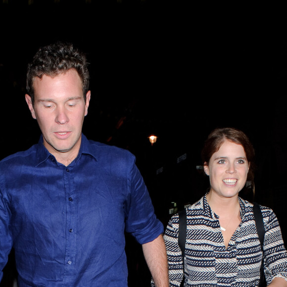 La princesse Eugenie d'York et son compagnon Jack Brooksbank - Sarah Ferguson et ses filles à la sortie de la soirée "China Exchange" à Londres. Le 22 septembre 2016 