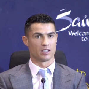 Capture d'écran de Cristiano Ronaldo qui rejoint officiellement le club saoudien Al-Nassr FC, en Arabie, Saoudite, le 3 janvier 2023.