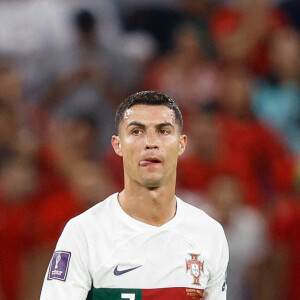 Cristiano Ronaldo - Match de football de quart de finale opposant le Portugal au Maroc lors de la coupe du Monde au stade Education City à Al Rayyan au Qatar, le 10 décembre 2022. © Fotoarena/Panoramic/Bestimage