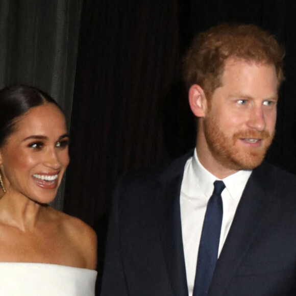 Le prince Harry et Meghan Markle lors du photocall de la soirée caritative Robert F. Kennedy Human Rights à New York le 6 décembre 2022.