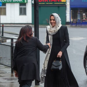 Le prince William, prince de Galles, et Catherine (Kate) Middleton, princesse de Galles, arrivent au centre Hayes Muslim pour une visite pour voir le travail de secours en Turquie et en Syrie par diverses ONG à Londres, Royaume Unis, le 8 mars 2023. © Tayfun Salci/Zuma Press/Bestimage 