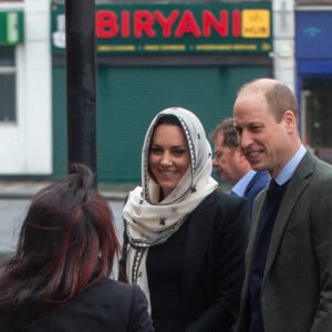 Le prince William, prince de Galles, et Catherine (Kate) Middleton, princesse de Galles, arrivent au centre Hayes Muslim pour une visite pour voir le travail de secours en Turquie et en Syrie par diverses ONG à Londres, Royaume Unis, le 8 mars 2023. © Tayfun Salci/Zuma Press/Bestimage 