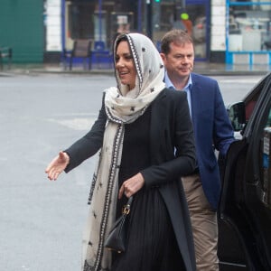 Le prince William, prince de Galles, et Catherine (Kate) Middleton, princesse de Galles, arrivent au centre Hayes Muslim pour une visite pour voir le travail de secours en Turquie et en Syrie par diverses ONG à Londres, Royaume Unis, le 8 mars 2023. © Tayfun Salci/Zuma Press/Bestimage 