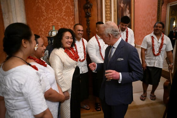 Le roi Charles III d'Angleterre lors de la réception pour la journée du Commonwealth au palais de Buckingham à Londres. Le 13 mars 2023 