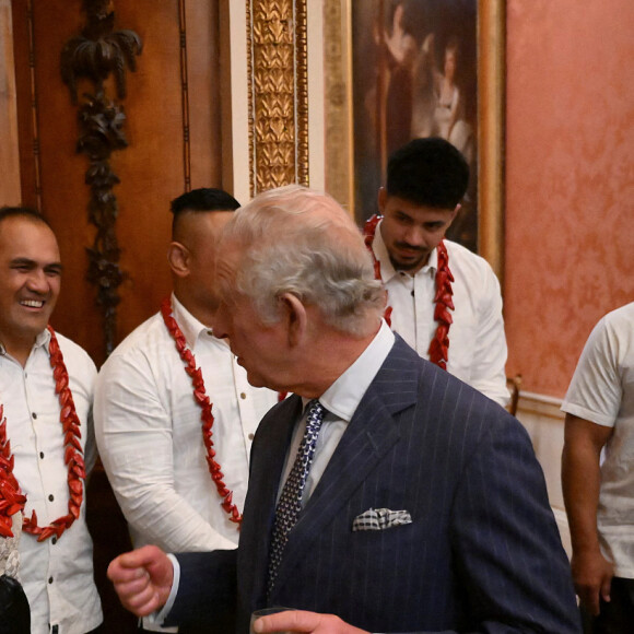 Le roi Charles III d'Angleterre lors de la réception pour la journée du Commonwealth au palais de Buckingham à Londres. Le 13 mars 2023 