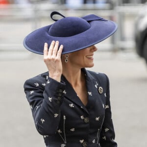 Catherine (Kate) Middleton, princesse de Galles - La famille royale britannique à la sortie du service annuel du jour du Commonwealth à l'abbaye de Westminster à Londres le 13 mars 2023. 