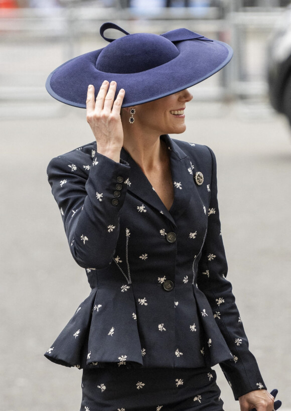 Catherine (Kate) Middleton, princesse de Galles - La famille royale britannique à la sortie du service annuel du jour du Commonwealth à l'abbaye de Westminster à Londres le 13 mars 2023. 