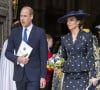 Avant cela, le couple avait été très remarqué à l'église.
Le prince William, prince de Galles, Catherine (Kate) Middleton, princesse de Galles - La famille royale britannique à la sortie du service annuel du jour du Commonwealth à l'abbaye de Westminster à Londres le 13 mars 2023. 