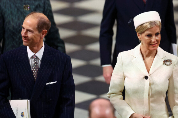 Le Prince Edward, duc d'Édimbourg et Sophie Rhys-Jones, duchesse d'Édimbourg - Service annuel du jour du Commonwealth à l'abbaye de Westminster à Londres, Royaume Uni, le 13 mars 2023. 