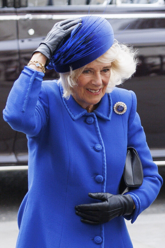 Camilla Parker Bowles, reine consort d'Angleterre, - Service annuel du jour du Commonwealth à l'abbaye de Westminster à Londres, le 13 mars 2023. 