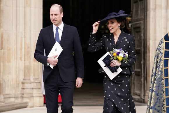 Le prince William, prince de Galles, et Catherine (Kate) Middleton, princesse de Galles - Service annuel du jour du Commonwealth à l'abbaye de Westminster à Londres, Royaume Uni, le 13 mars 2023. 