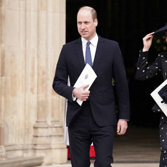 Le prince William, prince de Galles, et Catherine (Kate) Middleton, princesse de Galles - Service annuel du jour du Commonwealth à l'abbaye de Westminster à Londres, Royaume Uni, le 13 mars 2023. 