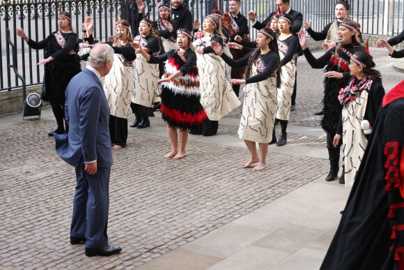 Le roi Charles III d'Angleterre, - Service annuel du jour du Commonwealth à l'abbaye de Westminster à Londres, le 13 mars 2023. 