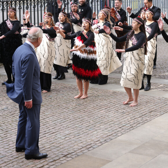 Le roi Charles III d'Angleterre, - Service annuel du jour du Commonwealth à l'abbaye de Westminster à Londres, le 13 mars 2023. 