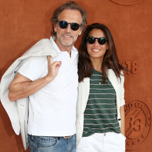 Stéphane Freiss et sa femme Ursula - People au village des Internationaux de France de Tennis de Roland Garros à Paris. Le 3 juin 2018. © Dominique Jacovides-Cyril Moreau / Bestimage 