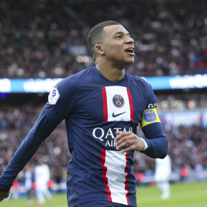 Kylian Mbappe (PSG) - Match de championnat de Ligue 1 Uber Eats opposant le Paris Saint-Germain (PSG) au stade Rennais (0-2) au Parc des Princes à Paris le 19 mars 2023.