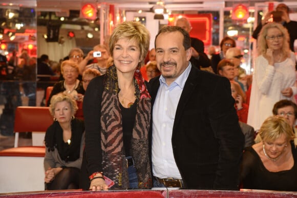 Véronique Jannot et Mehdi El Glaoui - Enregistrement de l'émission "Vivement Dimanche" à Paris le 25 Novembre 2015 et qui sera diffusée le 29 Novembre 2015. Invité principal Véronique Jannot