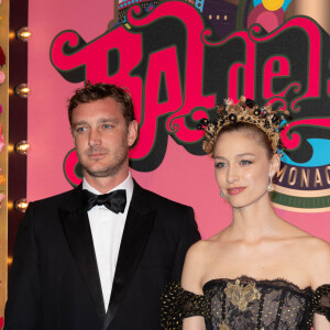 Pierre Casiraghi et Beatrice Borromeo - Arrivée de la famille princière au Bal de la Rose 2023 sur le thème "Bollywood" à la salle des étoiles à Monaco le 25 mars 2023. © Olivier Huitel / Pool / Bestimage 