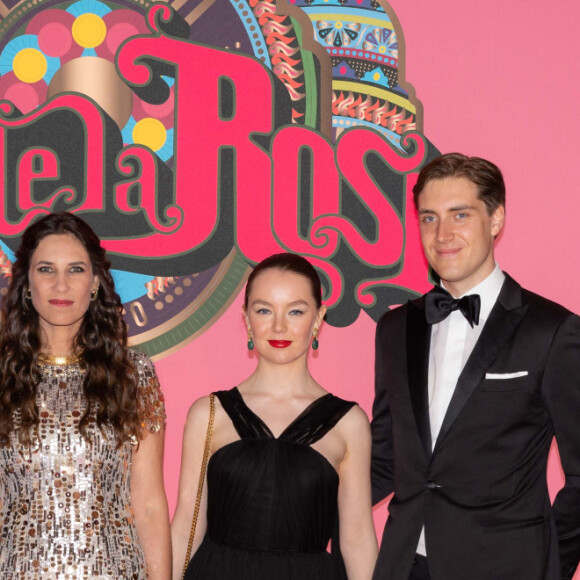 Charlotte Casiraghi, Andrea Casiraghi, Tatiana Santo Domingo, La Princesse Alexandra de Hanovre et son compagnon Ben Sylvester Strautmann, Pierre Casiraghi et Beatrice Borromeo - Arrivée de la famille princière au Bal de la Rose 2023 sur le thème "Bollywood" à la salle des étoiles à Monaco le 25 mars 2023. © Olivier Huitel / Pool / Bestimage 