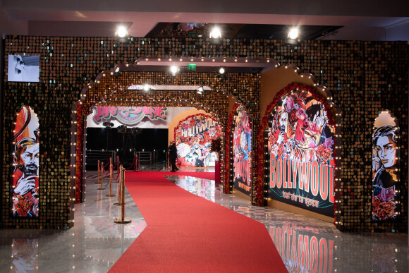 Illustrations de la décoration du Bal de la Rose 2023, imaginée par Christian Louboutin, sur le thème "Bollywood" à la Salle des Etoiles le 23 mars 2023. © Olivier Huitel / Pool / Bestimage 