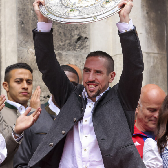 Franck Ribéry - Le Bayern de Munich célèbre sa victoire en Bundesliga et devient champion d'Allemagne pour la 25ème fois. Le 24 mai 2015