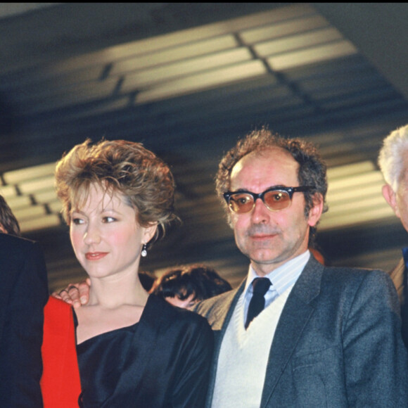 Johnny Hallyday, Nathalie Baye et Jean-Luc Godard présentent Détective à Cannes