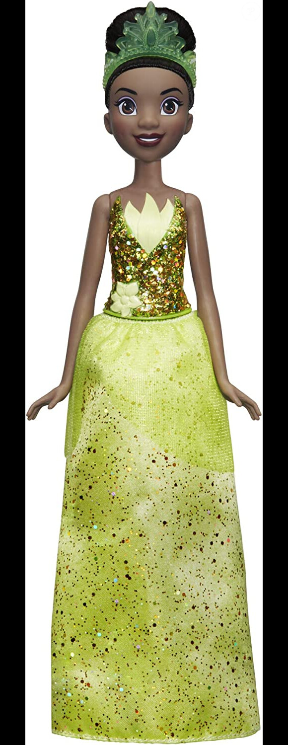 Cette poupée Princesse Disney Tiana est plus resplendissante que jamais avec cette robe verte glitter