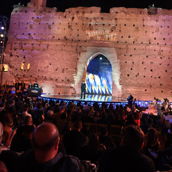 Exclusif - Atmosphère (Jamel Debbouze) lors de la soirée du grand gala du "Marrakech du Rire 2022" pour la 10ème édition au palais El Badiî à Marrakech, Maroc, le 18 juin 2022. © Rachid Bellak/Bestimage