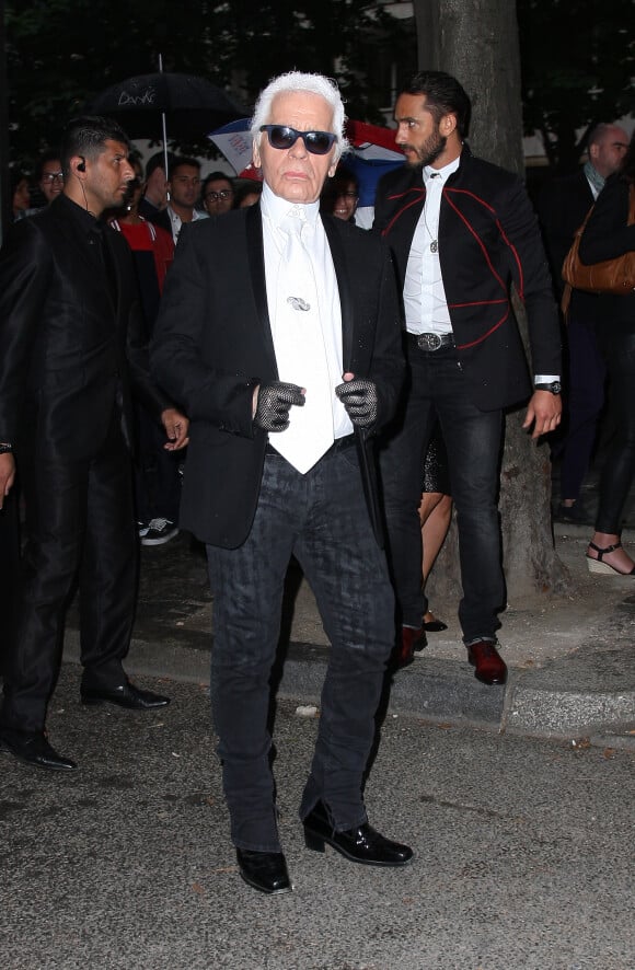 Karl Lagerfeld - Ouverture de la nouvelle boutique Fendi, 51 Avenue Montaigne à Paris, le 3 juillet 2013. 